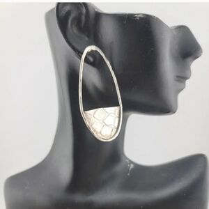 SNAKE EMBOSSED POSTED EARRINGS HANDMADE IN A STERLING SILVER METAL